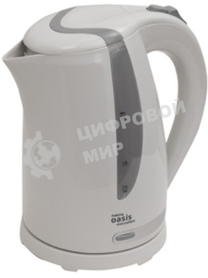 Чайник электрический Oasis K-2PW 1.7 л, 2200 Вт, белый корпус: пластик