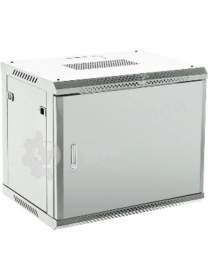 Шкаф коммутационный Rexant настенный 9U 450x600 мм пер. дв. металл серый