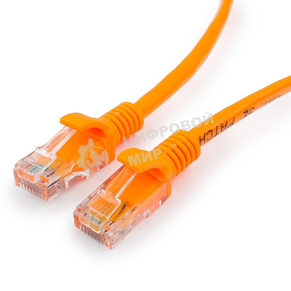 Патч-корд UTP Cablexpert PP12-0.5M/O cat.5e, 0.5м, литой, многожильный, оранжевый