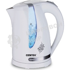 Чайник электрический Centek CT-0040 белый 1.8л, 2200 Вт, открывание кнопкой, внутренняя подсветка