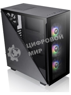 Компьютерный корпус Thermaltake Divider 300 TG ARGb черный без БП ATX 2x120мм 2xUSB 3.0 audio front door bott PSU