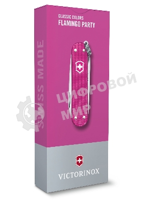 Нож перочинный Victorinox Classic Flamingo Party (0.6221.251G) 58мм 7 функций карт.коробка
