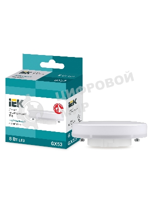 Лампа светодиодная IEK LLE-T80-8-230-40-GX53 ECO T75 таблетка 8Вт 230В 4000К GX53