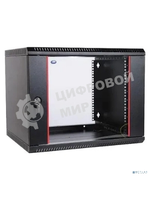 Шкаф телеком. настенный разборный 6U (600х650) дверь стекло, цвет черный (ШРН-Э-6.650-9005) (1 коробка)