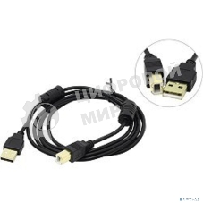 Кабель USB 2.0 A-->B 3м ExeGate 2 фильтра, позолоченные контакты