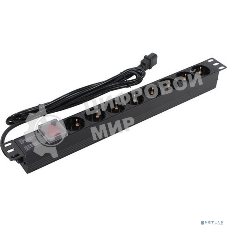 Блок розеток горизонтальный ExeGate ServerPro PDU-19H806 Al-8S-C14-3-SW, 19