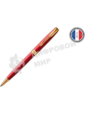 Ручка шариковая Parker Sonnet Core K539 (CW1931476) LaqRed GT M, черные чернила, подарочная коробка