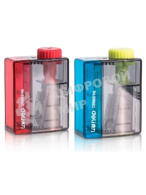 Точилка для карандашей ручная Deli 68660, 1 отверстие, пластик, ассорти (упаковка: 12шт)