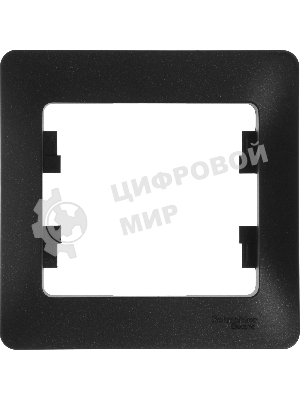 Рамка 1-м Glossa антрацит SchE GSL000701