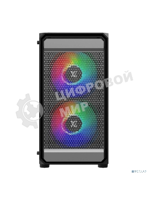 Компьютерный корпус XASTRA A303M 3FRGb Black mATX/Mesh/ tempered glass/2x140мм + 1x120мм FRGb fans/ A303M-2FC14F-1FC12F
