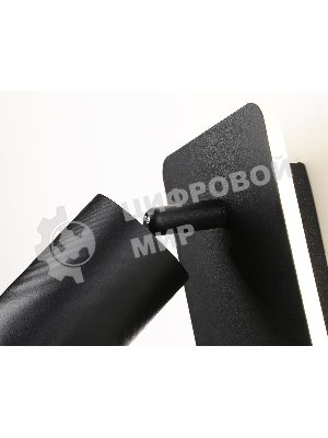Настенный светильник с выключателем Ambrella light FW2466 BK черный GU10 max 12W+LED 4200K 9W 185*105*150