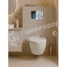 Инсталляция с унитазом комплект BAU IDEAL 6 в 1: унитаз подвесной безободковый торнадо Bau Hotel 53х36, быстросъемное сиденье микролифт, кнопка смыва BAU Wheelхром
