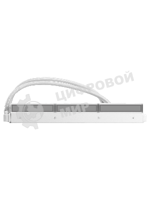 Комплект водяного охлаждения ExeGate DigitalFreezer-360.PWM.ARGB.White (3 PIN 5V ADDRESSABLE RGB подсветка, LGA1954/1851/1700/1200/115x/2066/2011/AM5/AM4, TDP 280W, 3x Fan 120mm 4pin PWM 600-1800RPM Hydro bearing, помпа 3pin 2700RPM, макс. шум 37db, с термопастой, на винтах, черный, RET)