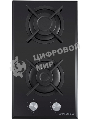 Газовая варочная панель Maunfeld EGHG.32.1CB/G, 2 конфорки, закаленное стекло, черный