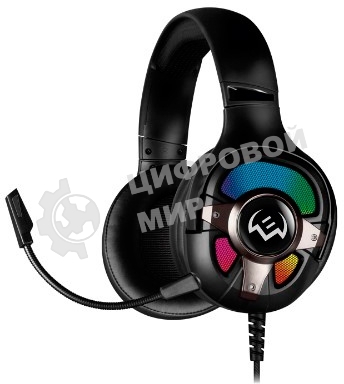 Наушники с микрофоном Sven AP-U1100MV черный 2.2м мониторные оголовье