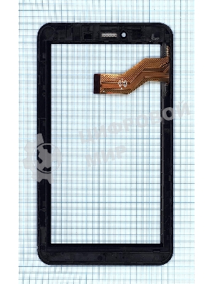 Сенсорное стекло (тачскрин) для Irbis TX26. черное с рамкой
