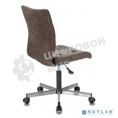 Кресло компьютерное Бюрократ CH-330M/LT-10 без подлокотников, темно-коричневый Light 10, крестовина металл