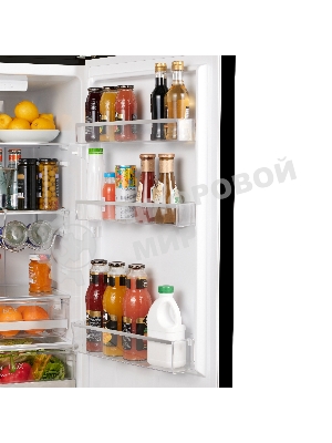 Холодильник Maunfeld MFF186NFRB черный двухкамерный 181/71л морозилка снизу, No Frost