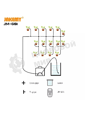 Комплект для автоматического капельного орошения Jakemy JM-G01 до 10 растений