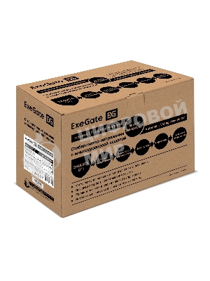 Стабилизатор напряжения ExeGate EX291729RUS Expert Turbo AST-1000 (1000ВА, вход 80-260В, двойная цифр. индикация вход/вых. напряжения, выход 220В±8%, КПД 98%, 5 уровней защиты, задержка, усиленный метал. корпус, 1*Schuko, RTL)