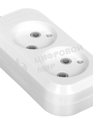 Удлинитель бытовой Smartbuy (SBE-10-2-03-N) 2 гнз х 3,0 м (10А/2.2 кВт, ПВС 2х1.0)