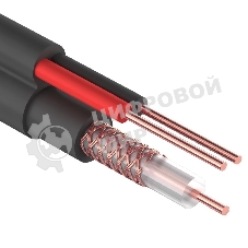 Кабель ККСВ-П+2х0,5 мм (бухта 305 м) черный Rexant