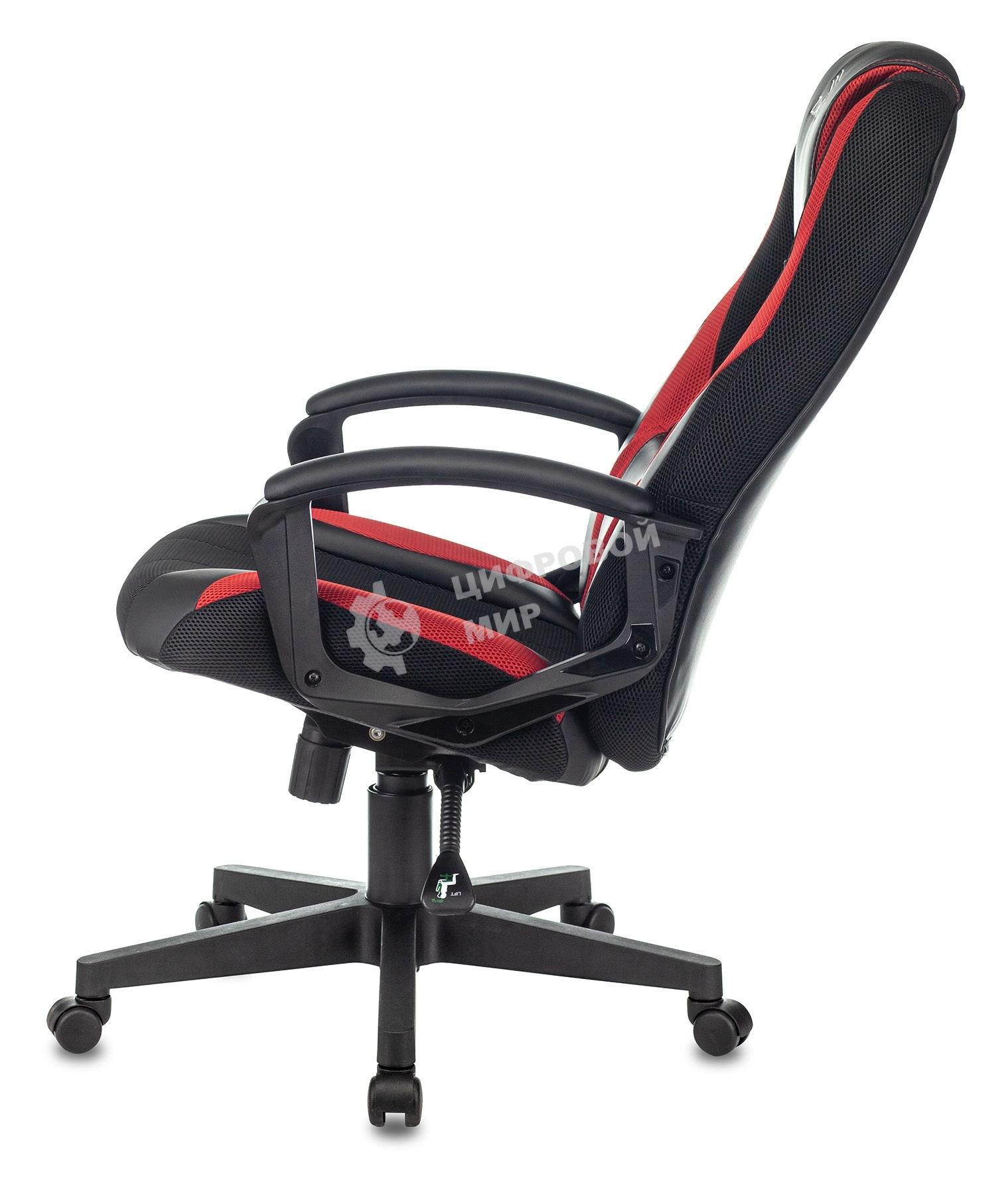 Кресло игровое Zombie 9 черный/красный, искусст.кожа/ткань, крестовина пластик