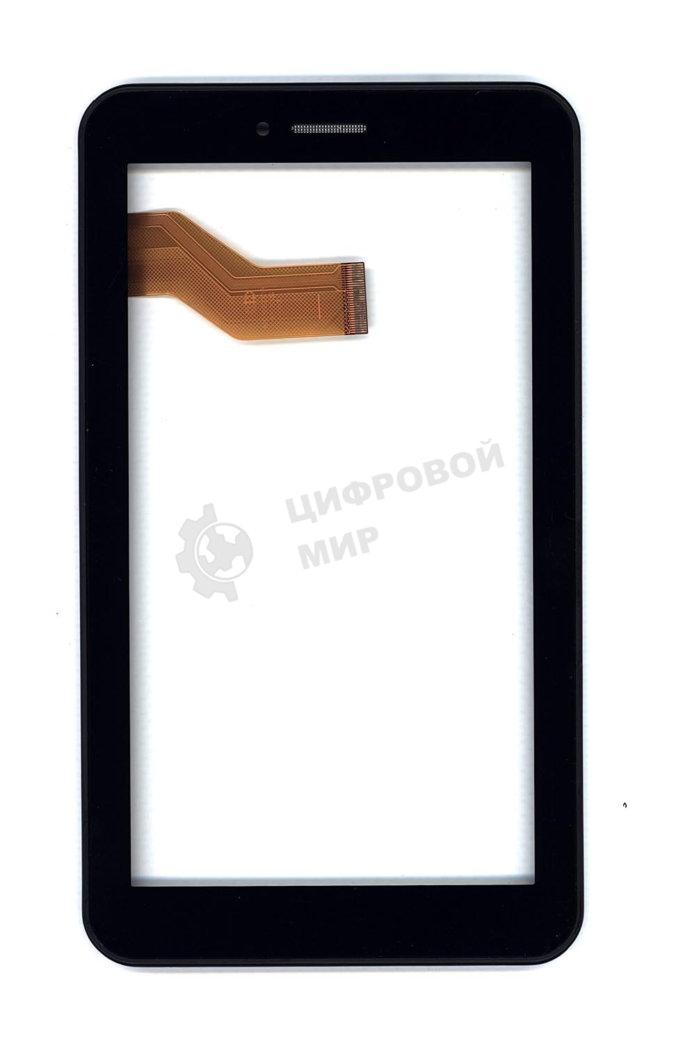 Сенсорное стекло (тачскрин) для Irbis TX74. черное с рамкой