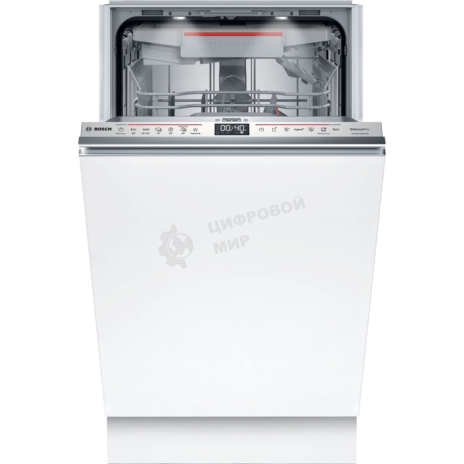 Встраиваемая посудомоечная машина Bosch SPV6EMX76Q, серебристый, 44.8 см, 10 компл., 44 дБ, класс A+++