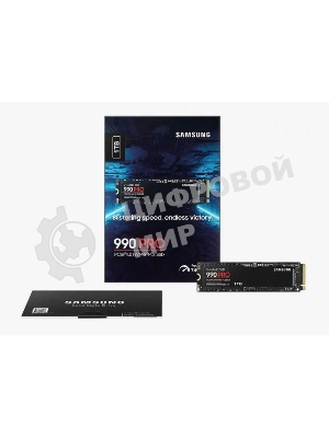 Накопитель SSD Samsung 990 PRO, 1000Gb, PCIe 4.0 x4, M.2 2280, NVMe, R/W 7450/6900