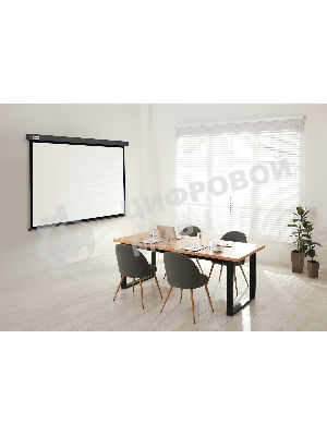 Экран Cactus 213x213см Wallscreen CS-PSW-213X213-SG 1:1 настенно-потолочный рулонный серый