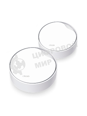 Бесшовный Mesh роутер TP-Link Deco X50-PoE (DECO X50-POE(2-PACK)) AX3000 1000/2500BASE-T белый (упак.:2шт)