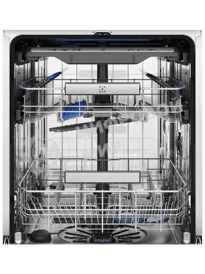 Встраиваемая посудомоечная машина ELECTROLUX EEG88600W/Встраиваемая полногабаритная посудомоечная машина, загрузка на 14 комплектов посуды, сенсорное управление, 8 программ, 59.6x56x82 см, черный, сушка: с открыванием дверцы, индикация на полу: проекция дисплея