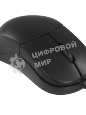 Мышь проводная Qumo Simple Office M92 черный, 1000 dpi, USB, кнопки - 3