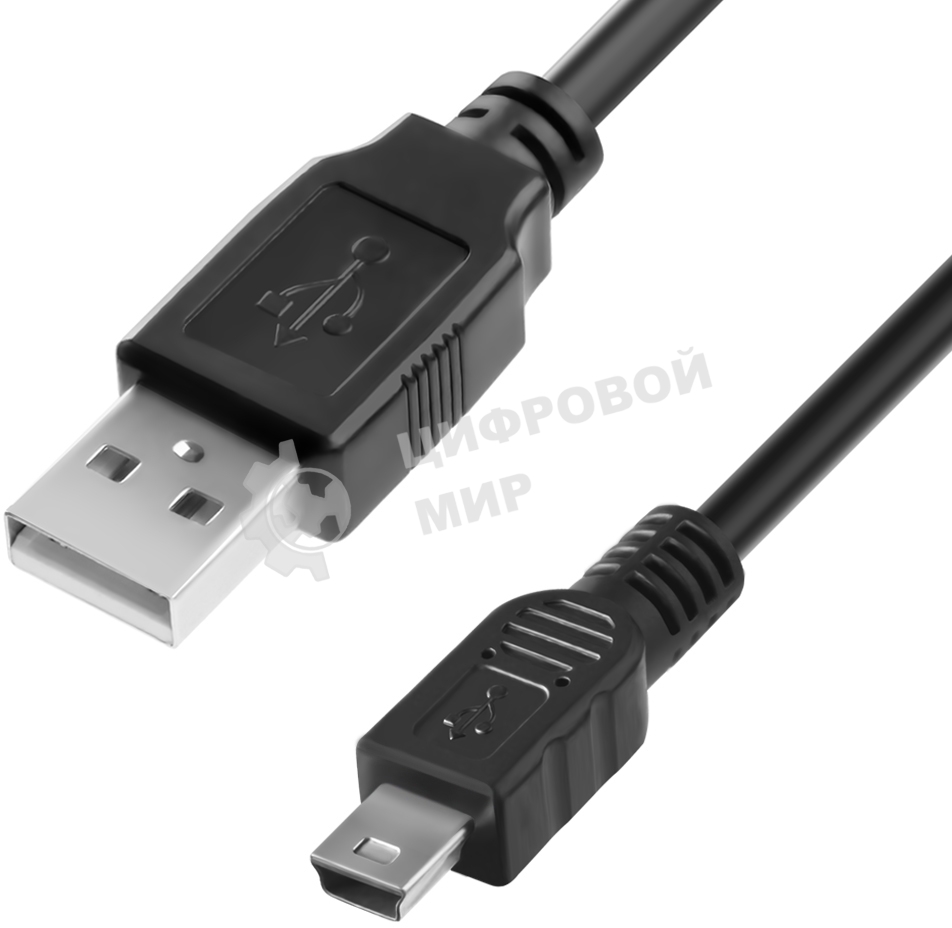 Кабель Greenconnect интерфейсный USB 2.0 1.8m Premium AM/mini 5P, 28/28 AWG двойное экранирование, антифриз, черный