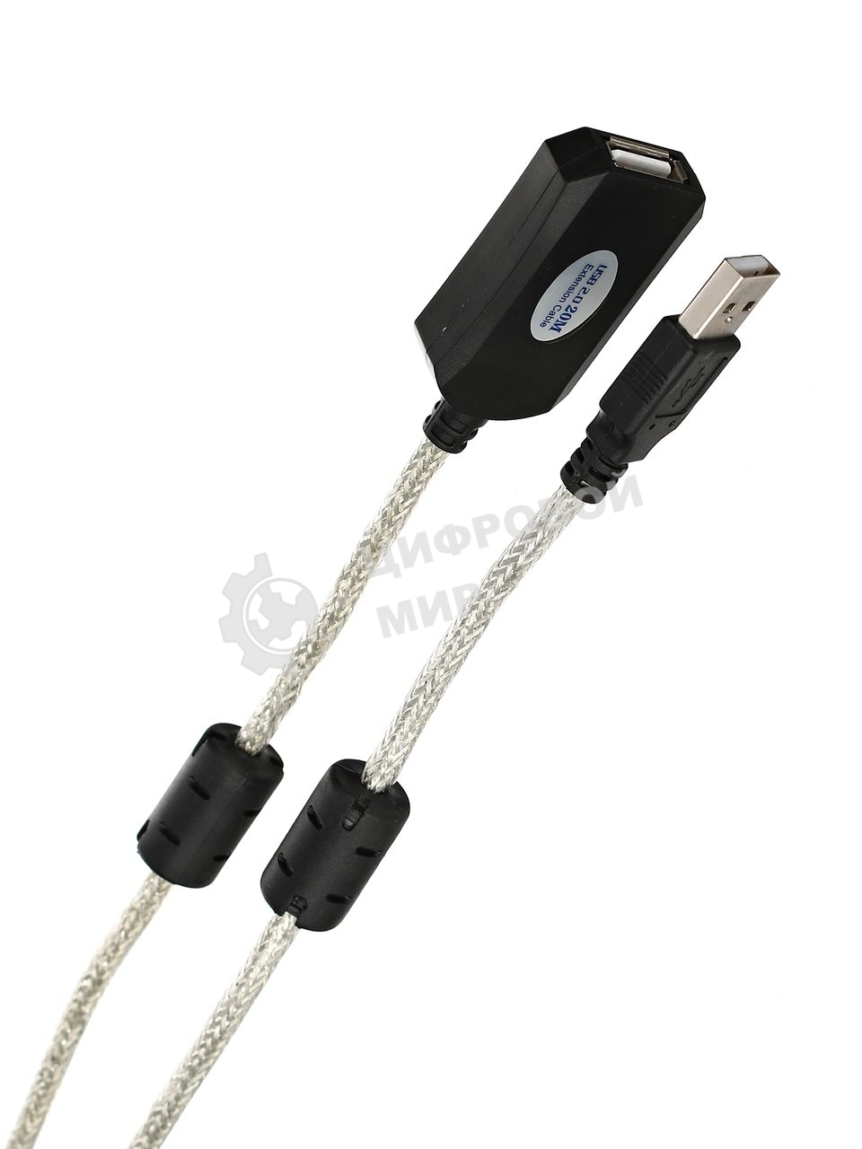 Кабель VCOM VUS7049-15M Кабель-адаптер USB2.0-repeater, удлинительный активный Am-->Af 15м