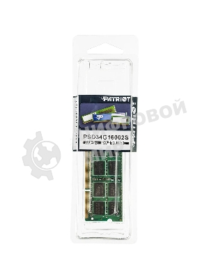 Оперативная память Patriot, DDR3, 4GB, (1x4 GB,), 1600 MHz, CL11, SO-DIMM