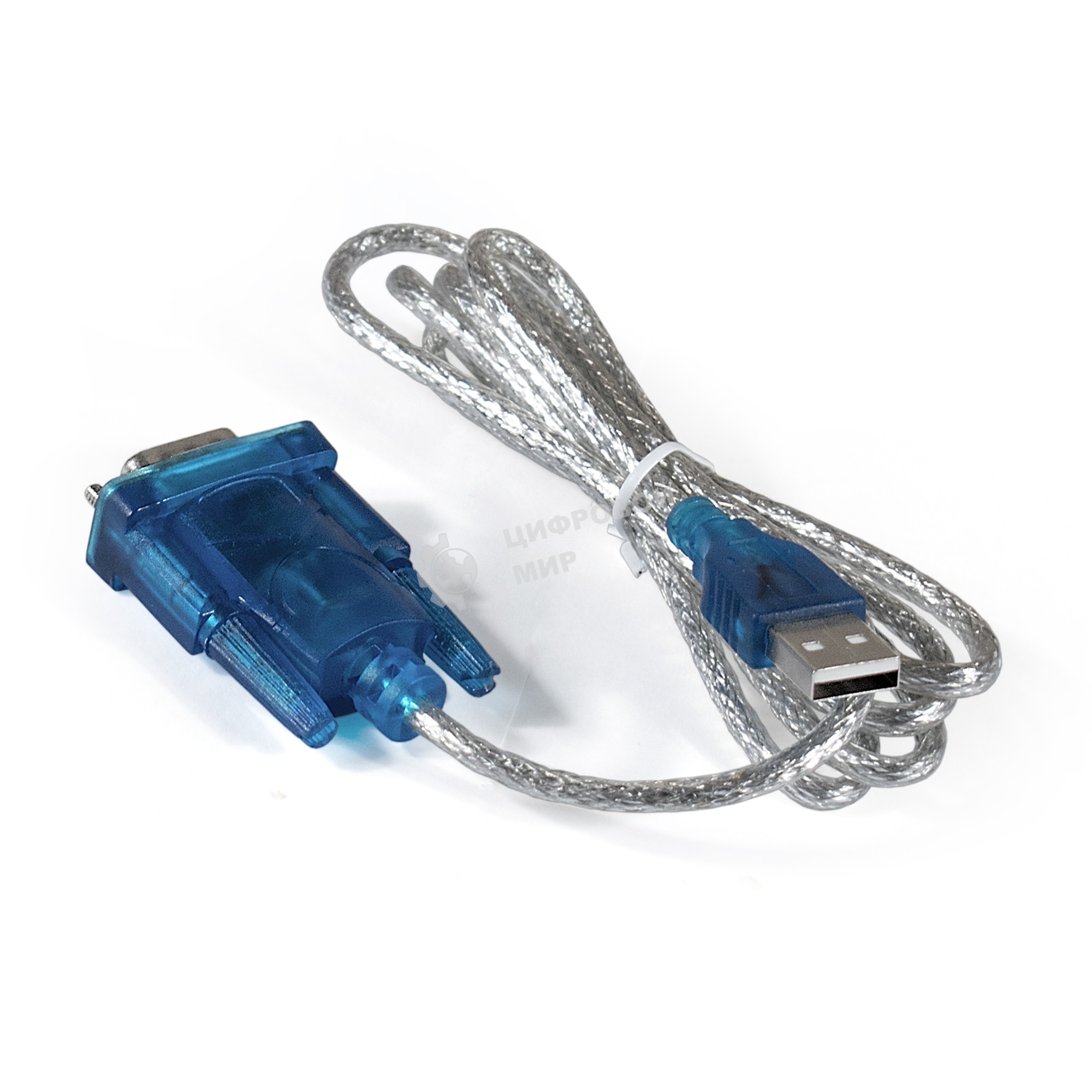 Кабель-адаптер ExeGate EX284950RUS USB 2.0-RS232 ExeGate EX-UAS-0.8 (Am/DB9M, 0,8м, крепеж разъема - винты)