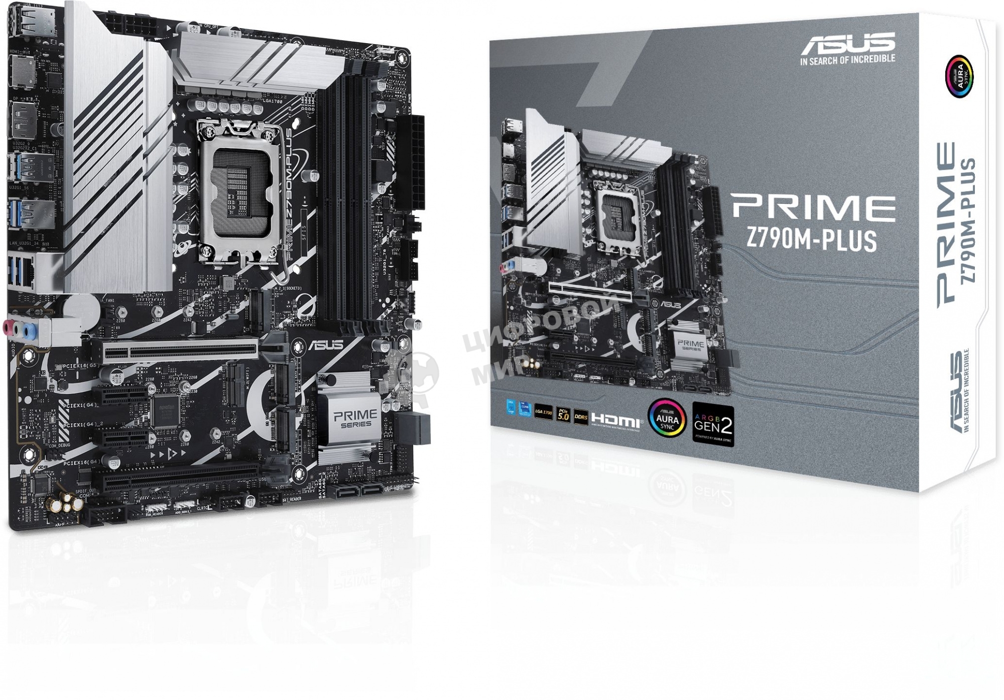 Материнская плата ASUS PRIME Z790M-PLUS, LGA 1700, Intel Z790, 4xDDR5, 4xSATA, 3xM.2, 1xPCIe 4.0 x4, 1xPCIe 5.0 x16, 2xPCIe x1, 1xDP, 1xHDMI, 1x 1Gb LAN, 1xUSB-C 3.2 Gen 2x2, 1xUSB 3.2 Gen 2, 4xUSB 3.2 Gen 1, 2xUSB 2.0, 3x3.5 мм, 7.1, mATX