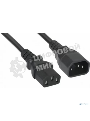 Кабель питания Filum ПВС-АП 3x1.5 С13 - C14, 220/250В, 10А, чёрный, 1,8м