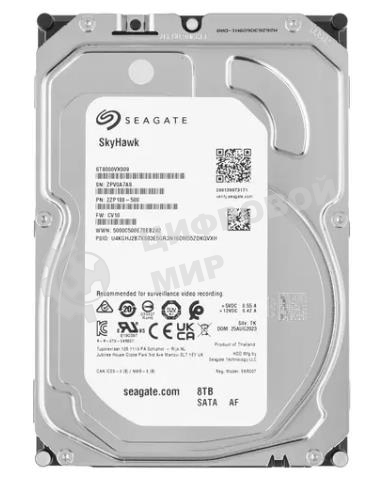Жесткий диск Seagate HDD SATA 8Tb, SkyHawk Surveillance, 7200 rpm, 256Mb buffer, ST8000VX009, 1 year