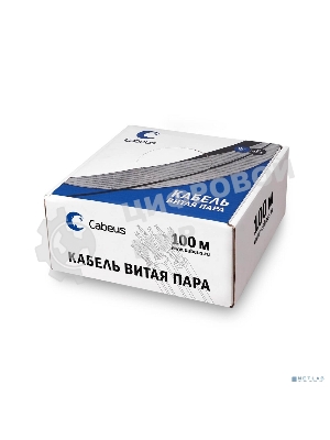Кабель витая пара UTP (U/UTP) Cabeus UTP-4P-Cat.5e-SOLID-LSZH-100 категория 5e, 4 пары (24 AWG), одножильный, оранжевый, LSZH, нг(А)-HF, (100 м)