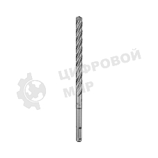 Бур по бетону Kranz SUPER 12x210 мм, профессиональный, цельная крестовая пластина, SDS PLUS