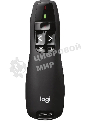 Презентер беспроводной Logitech R400 черный, радиоканал, USB, кнопки - 5