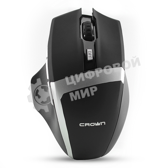 Мышь беспроводная Crown Gaming CMXG-801 черный, 1600 dpi, радиоканал, USB, кнопки - 7