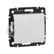 Переключатель Legrand 774408 2напр 2клав 10A Valena белый