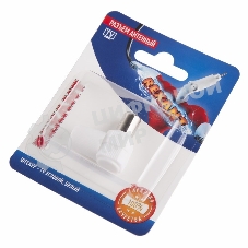 Разъем антенный на кабель штекер-TV угловой белый блист. Rexant 06-0014-A