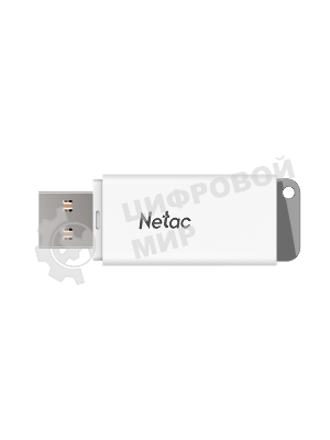 Флешка USB Netac U185 (NT03U185N-032G-20WH), 32Gb, USB 2.0, R/W 25/10, белый/серый