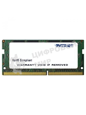 Оперативная память Patriot, DDR4, 8GB (1x8 GB), 2400 MHz, CL17, SO-DIMM