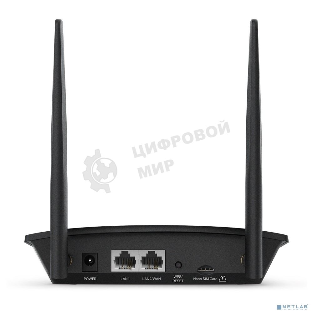Роутер беспроводной TP-Link TL-MR100 N300 10/100BASE-TX/4G(3G) cat.4 черный